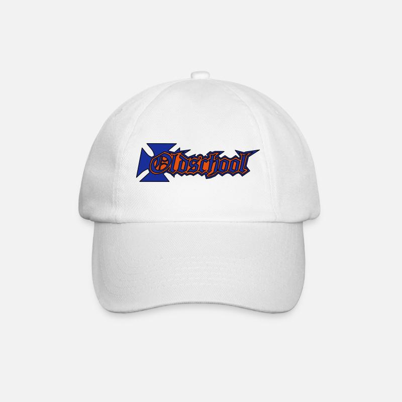 Old School - style - cool - Baseballkappe - Weiß/Weiß