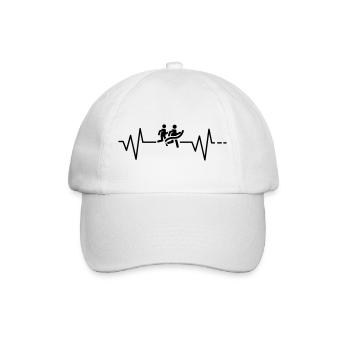 Heartbeat Marathon Jogging Athlétisme Course à pied - Casquette classique - blanc/blanc - Devant