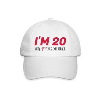 69 - Birthday - Anniversaire - Geburtstag - Humor - Baseball Cap - white/white - Front