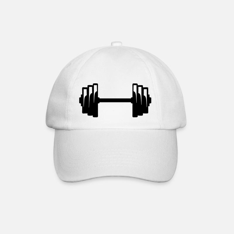 Hantel Krafttraining Bodybuilding Gewicht 0 - Baseballkappe - Weiß/Weiß