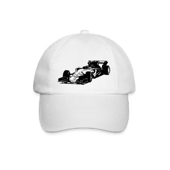 Racecar - Rennauto - Baseballkappe - Weiß/Weiß - Vorne
