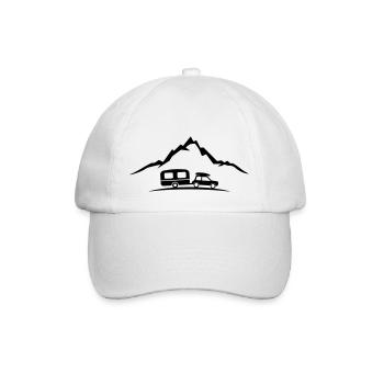 Reise - Auto Anhänger - Baseballkappe - Weiß/Weiß - Vorne