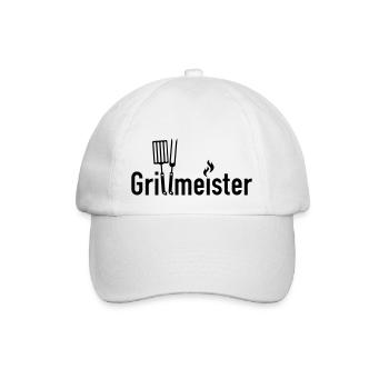 Grillmeister - Grillmaster - Baseballkappe - Weiß/Weiß - Vorne