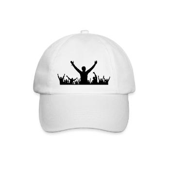 Menschen - Gruppe Fans - Baseballkappe - Weiß/Weiß - Vorne