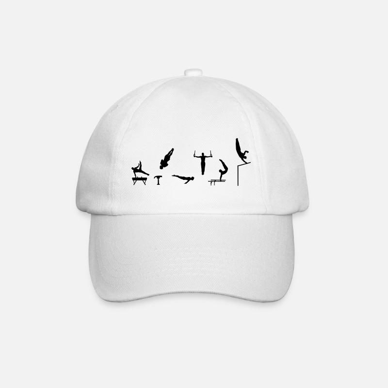 Turnen, Turner - Baseballkappe - Weiß/Weiß