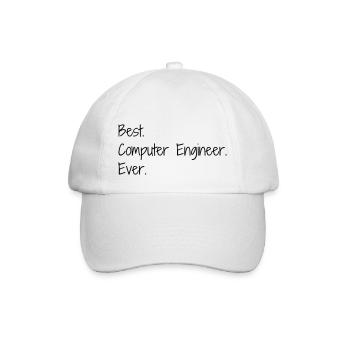 Computer / Informatiker / Aussenseiter / Ingenieur - Baseballkappe - Weiß/Weiß - Vorne