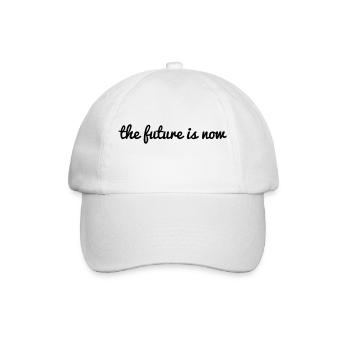 the future is now saying future is now saying - Baseball Cap - white/white - Front