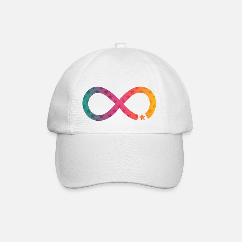 Unendlichkeit Stern Regenbogen - Baseballkappe - Weiß/Weiß