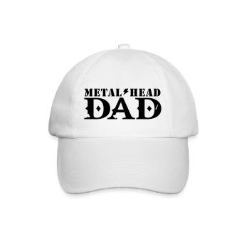 metal head papa - Baseballkappe - Weiß/Weiß - Vorne