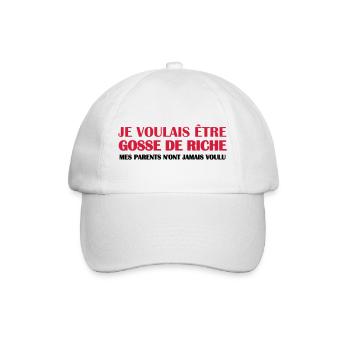 Gosse de riche - Casquette classique - blanc/blanc - Devant