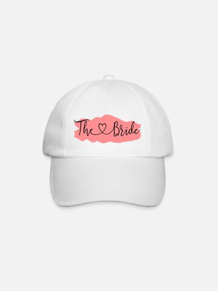 Personalisierbar bride heart splash 1 - Baseballkappe - Weiß/Weiß