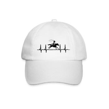 Western cheval ECG battement de cœur - Casquette classique - blanc/blanc - Devant