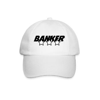 Banker - Bank - Baseball Cap - white/white - Front