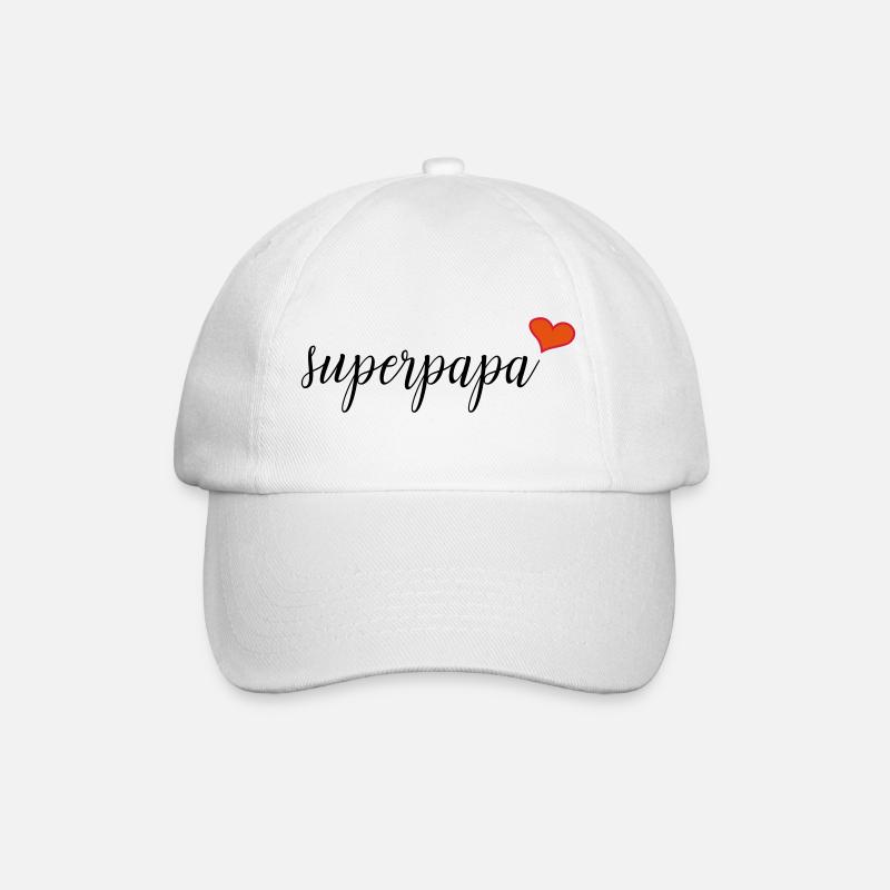 Superpapa - Baseballkappe - Weiß/Weiß