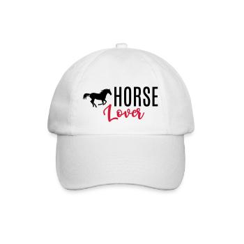 Cadeau équestre de cavalier amateur de cheval - Casquette classique - blanc/blanc - Devant