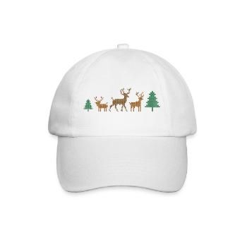 Drôle de Noël dans la forêt - Casquette classique - blanc/blanc - Devant