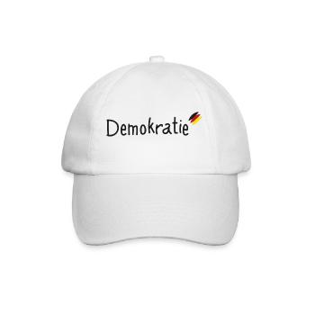 Demokratie - Baseballkappe - Weiß/Weiß - Vorne
