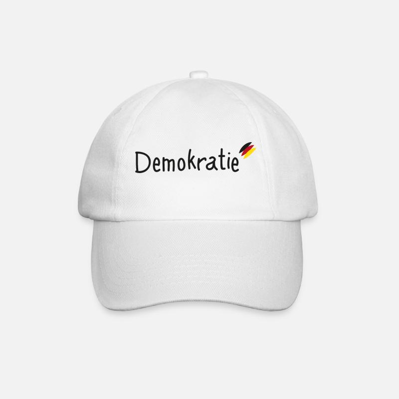 Demokratie - Baseballkappe - Weiß/Weiß
