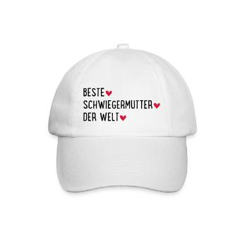 Beste Schwiegermutter der Welt - Baseballkappe - Weiß/Weiß - Vorne