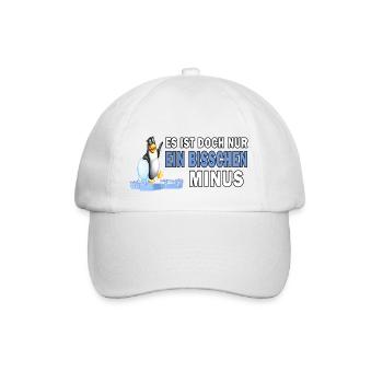 eisbaden pinguin motivation winterbader minus kalt - Baseballkappe - Weiß/Weiß - Vorne