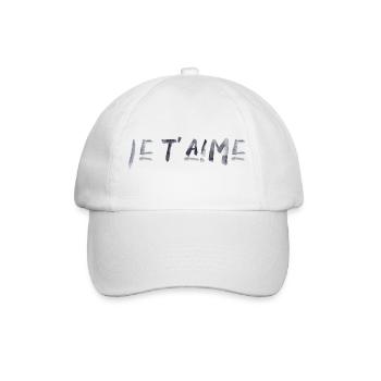 I love you saying Valentine's Day French - Baseball Cap - white/white - Front