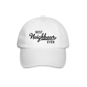 Best neighbor ever - Baseball Cap - white/white - Front