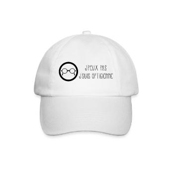 J'peux pas j'suis opticienne "Version noire" - Casquette classique - blanc/blanc - Devant