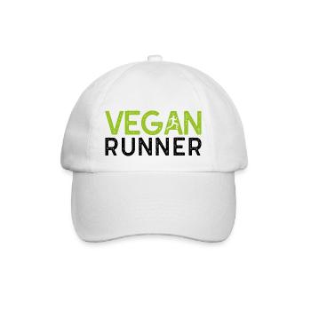 Vegan runner gift plants saying - Baseball Cap - white/white - Front
