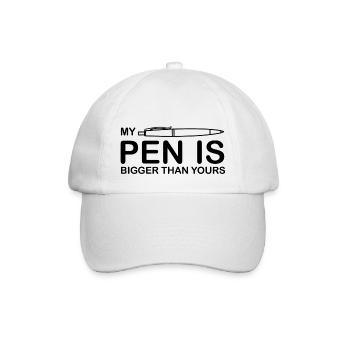 Mon stylo est plus grand que le tien, dictons drôles, amusant - Casquette classique - blanc/blanc - Devant