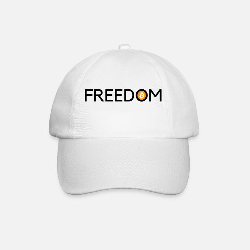 Freedom Bitcoin - Baseballkappe - Weiß/Weiß
