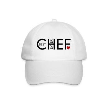 Best Chef ever - Baseballkappe - Weiß/Weiß - Vorne