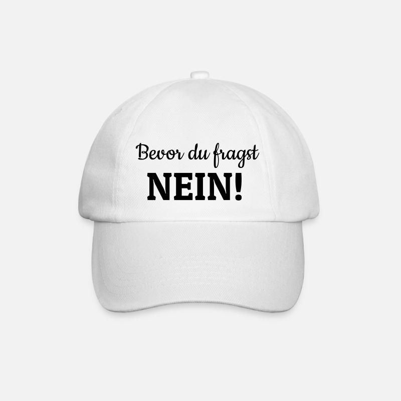 Bevor du fragst - Baseballkappe - Weiß/Weiß