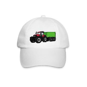 Traktor - Schlepper - Landwirt - Bauer - Baseballkappe - Weiß/Weiß - Vorne