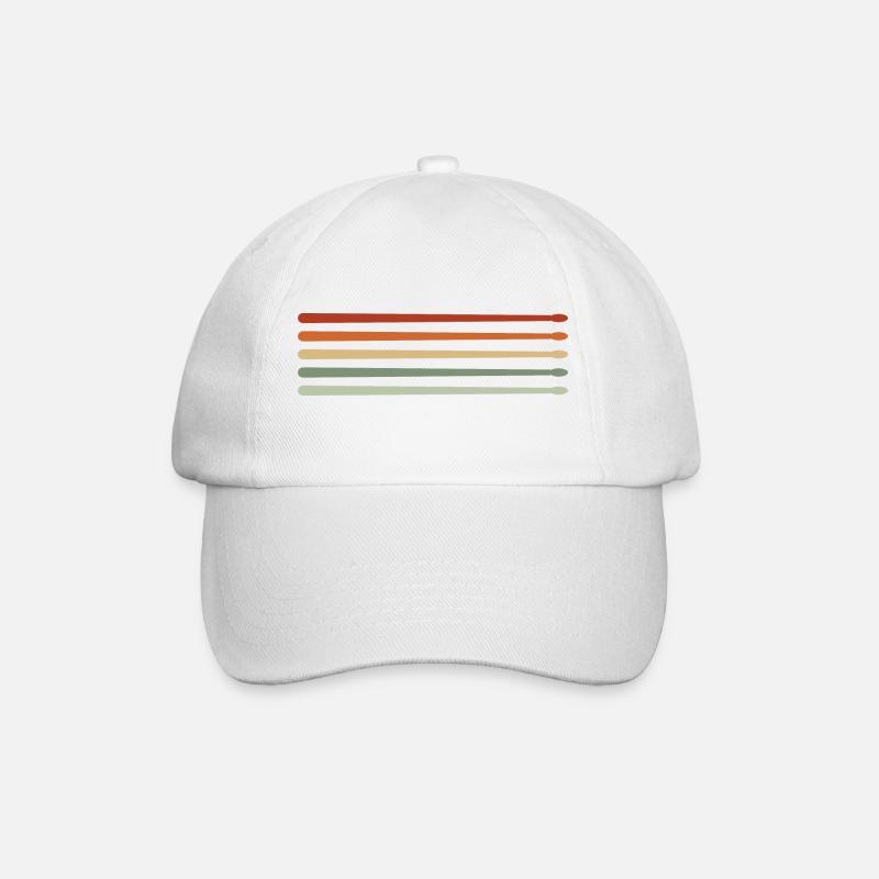 Drums Drumsticks Drummer - Baseball Cap - white/white