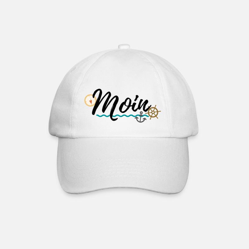 Moin - Baseballkappe - Weiß/Weiß