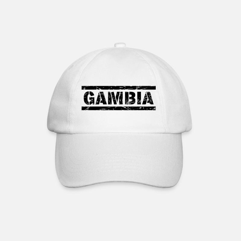 Gambia - Baseballkappe - Weiß/Weiß