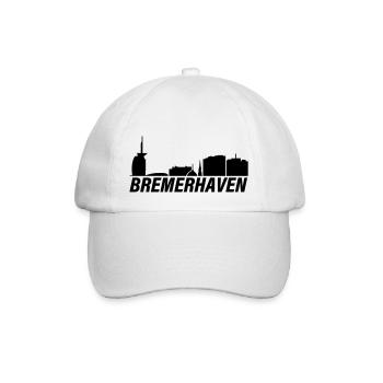 Fischtown Bremerhaven Skyline 2 - Baseballkappe - Weiß/Weiß - Vorne
