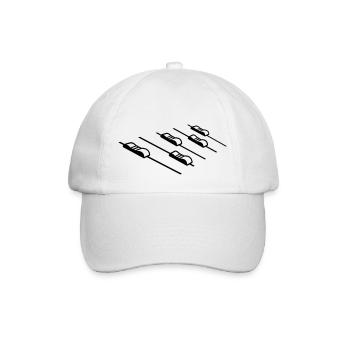 Musik Regler Mischpult - Baseballkappe - Weiß/Weiß - Vorne