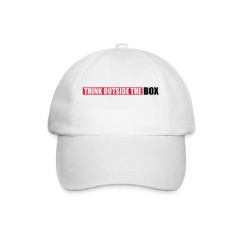 Saying Outside Thinking - Baseball Cap - white/white - Front