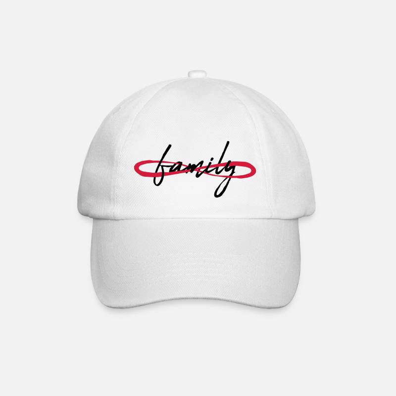 Symbol Unendlich Familie - Baseballkappe - Weiß/Weiß