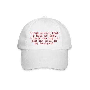 J’embrasse des gens que je déteste 3 - Casquette classique - blanc/blanc - Devant