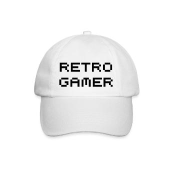 Retro Gamer | Videospiel | Gamer | Nerd - Baseballkappe - Weiß/Weiß - Vorne