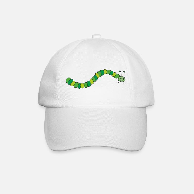 caterpillar - Baseball Cap - white/white