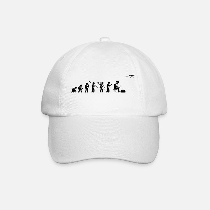 Drone Evolution - Baseball Cap - white/white