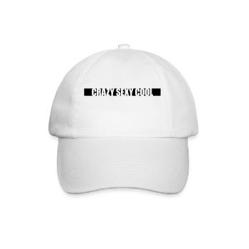 crazy sexy cool design - Baseball Cap - white/white - Front