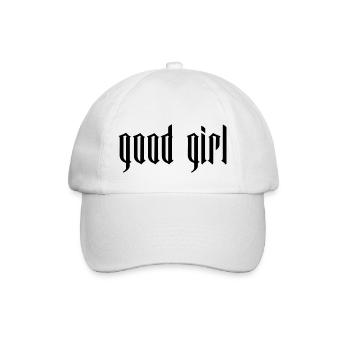 good girl - Baseballkappe - Weiß/Weiß - Vorne