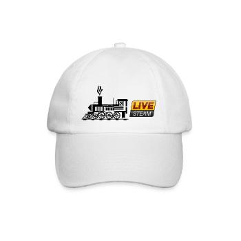 Live Steam - Steam Locomotive - Baseball Cap - white/white - Front
