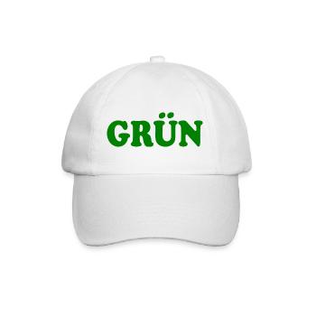 Grün - Baseballkappe - Weiß/Weiß - Vorne