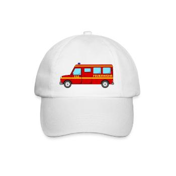 Feuerwehrbus 112 - Baseballkappe - Weiß/Weiß - Vorne