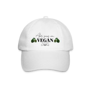 Vegan Design - Baseballkappe - Weiß/Weiß - Vorne